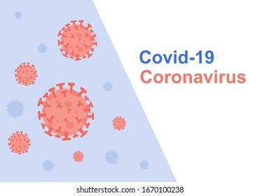 Covid-19 or corona virus  illustration vector concept, covid or coronavirus causes the severe illness and very dangerous.