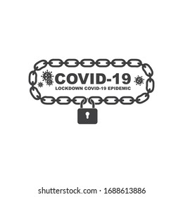 covid-19 corona virus lockdown vector icon illustration design 