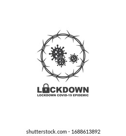 covid-19 corona virus lockdown vector icon illustration design 