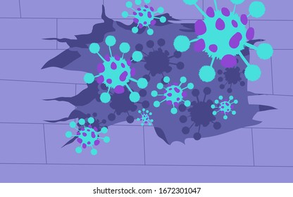 Covid-19 or Corona Virus outbreak. Vector illustration
