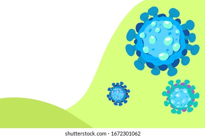 Brote de virus Covid-19 o Corona. Ilustración del vector