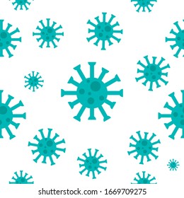 COVID-19 corona virus seamless pattern. Vector illustration.