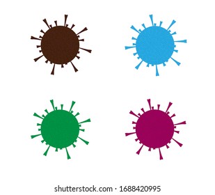 Covid-19 corona virus shape vector design