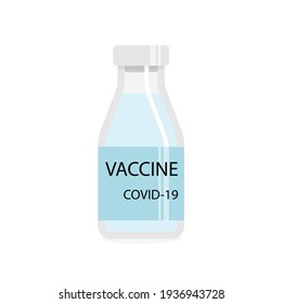 Covid-19 corona virus vaccine bottles for covid19 immunization treatment. Vector illustration.
