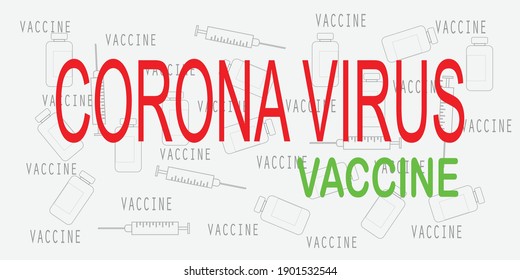 Covid-19 corona virus vaccine illustration background design.
