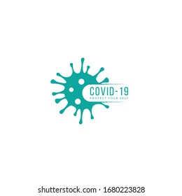Covid-19 Corona Virus Vektorillustration Design-Vorlage vollständig editierbar