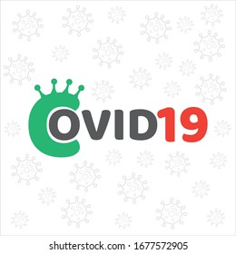 Logo del vector del virus COVID-19 o Corona.