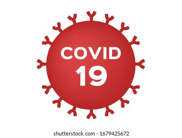 Vector de virus COVID-19/corona sobre fondo blanco