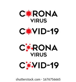 covid-19 corona virus world logo icon design