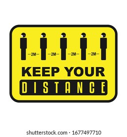 Covid-19 Corona Viruses Social Distance Queue Banner Design Vector