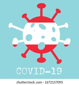 Covid-19. Coronavirus 2019-nCoV vector design. Wuhan virus in Austria. Web banner concept