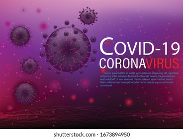 Vector de fondo abstracto COVID-19 Coronavirus