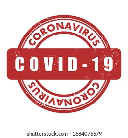 COVID-19 Coronavirus Alarm Vektorillustration Stempel