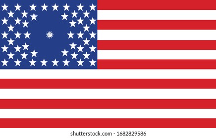 COVID-19 Coronavirus American Flag Social Distancing