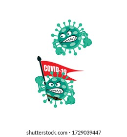 covid-19 coronavirus attack vector template