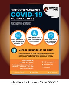COVID-19 Coronavirus, COVID-19 Awareness Flyer, Coronavirus Awareness,Useful, graphic, informative bannerpostercampaignad design.