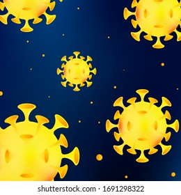 Covid-19 coronavirus background illustration vector