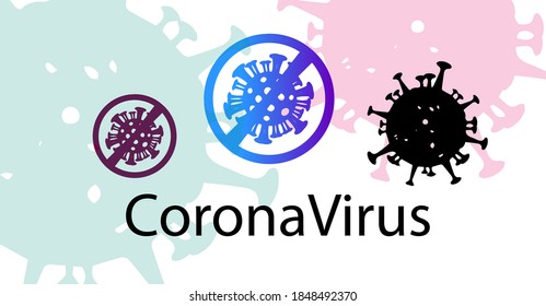 Covid-19 Coronavirus Background Isolate. Pneumonia, pandemic. coronavirus Banner.