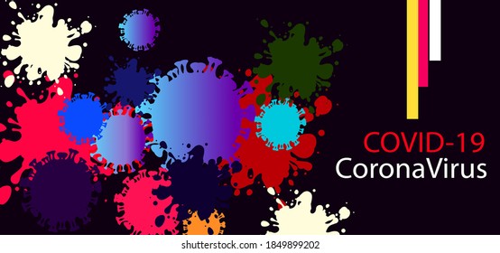 Covid-19 Coronavirus Background Isolate. Pneumonia, pandemic. coronavirus Banner.