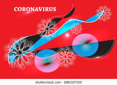 Covid-19 Coronavirus Fondo Aislado. Neumonía, pandemia. banner de coronavirus.