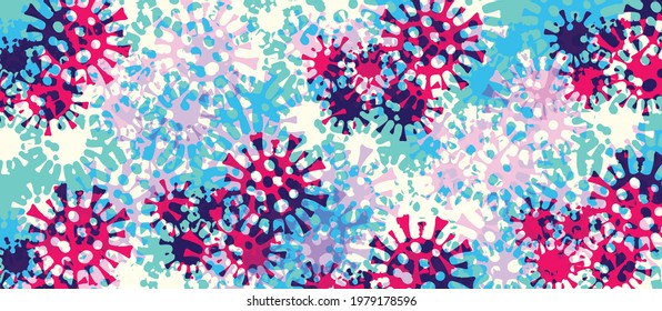 Covid-19 Coronavirus Background Isolate. Pneumonia, pandemic. coronavirus Banner.