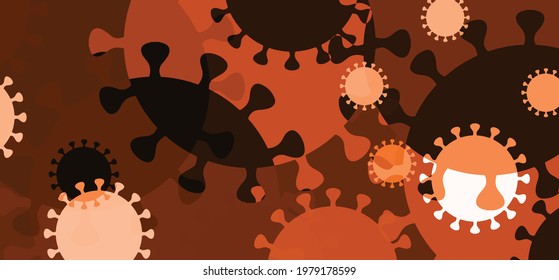 Covid-19 Coronavirus Background Isolate. Pneumonia, pandemic. coronavirus Banner.