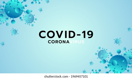 
COVID-19 coronavirus  background , Medical concept on blue background, Vector illustration EPS 10