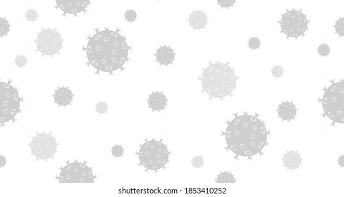Covid-19 Coronavirus background seamless pattern vector