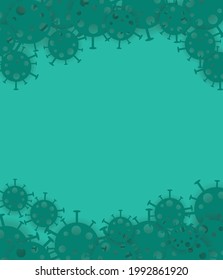 Covid-19, Coronavirus-Hintergrund. Virusausbruch, Grippewallpaper, Krankheitskeim, medizinische Versorgung Infektiöse Mikrovirologie. Vektorgrafik