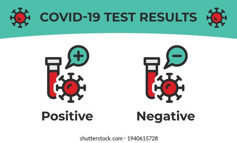 Covid-19 Coronavirus Blood Test Lab Report Result Illustration Vector .