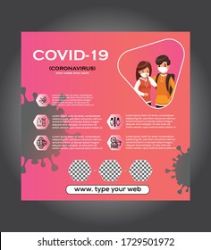 COVID-19 Coronavirus Campaign Flyer health horizontal flyer for corona virus Health Flyer. medical flyer