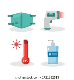 COVID-19 Coronavirus. Clean and kill virus pathogen prevent outbreak spreading.