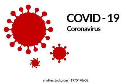 Covid-19 coronavirus concept 2D Vector white background.