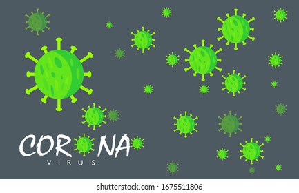 Covid-19 Coronavirus concept background, dangerous virus vector illustration