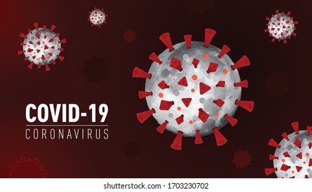 Covid-19 (Coronavirus) concept design illustration.