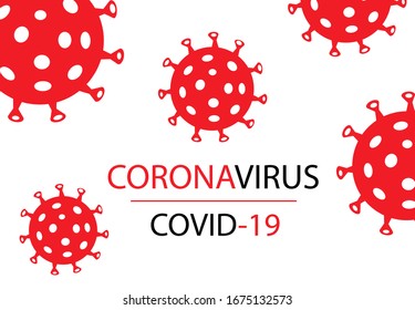 Covid-19 Coronavirus concept inscription typography design logo.