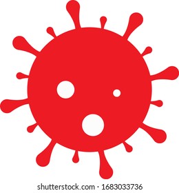 Covid-19 Coronavirus concept inscription typography design logo. World Health organization WHO  disease named COVID-19, dangerous virus falt vector illustration