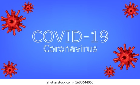 Covid-19 Coronavirus concept inscription typography design logo. World Health organization WHO introduced new official name for Coronavirus disease named COVID-19, dangerous virus vector illustration