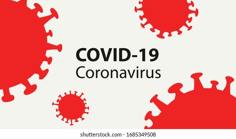 Covid-19 Coronavirus concept inscription typography design poster.World Health organization  introduced new official name for Coronavirus disease named COVID-19,Epidemic disease concept.vector illu