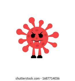 Covid-19 Coronavirus concept inscription typography design logo. World Health organization WHO introduced new official name for Coronavirus disease named dangerous virus vector illustration.Character 
