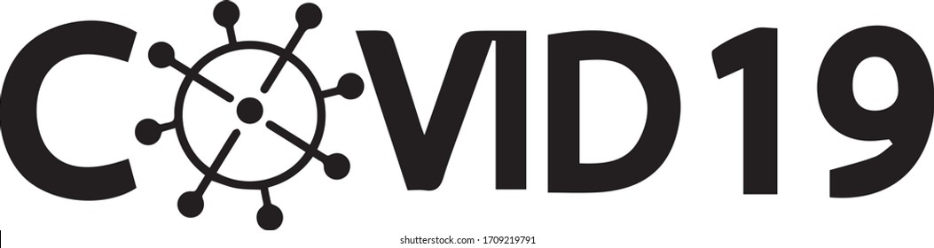 Covid-19 Coronavirus concept inscription typography design logo