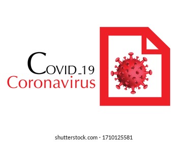 Covid-19 Coronavirus concept inscription typography design logo