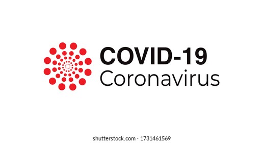 COVID-19. Coronavirus concept inscription typography design logo vector illustration on white background. World Health Organization WHO introduced new official name for Coronavirus disease named COVID