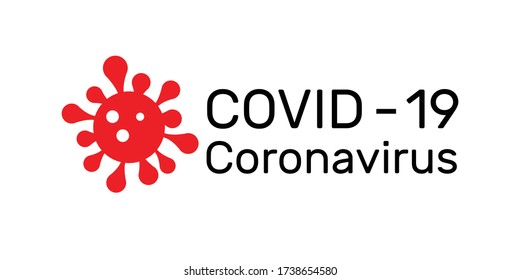 Covid-19 Coronavirus concept inscription typography design logo. 