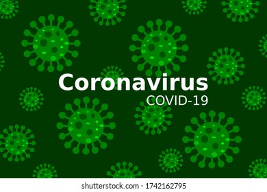 Covid-19 Coronavirus concept inscription typography design logo. World Health organization WHO introduced new official name for Coronavirus disease named COVID-19 dangerous virus vector illustration

