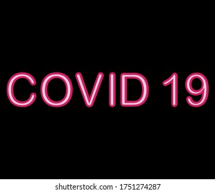 Covid-19 Coronavirus concept inscription typography design logo. World Health organization WHO introduced new official name for Coronavirus disease named COVID-19, dangerous virus vector illustration