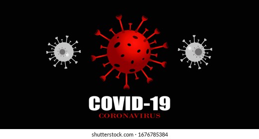 Covid-19 Coronavirus concept inscription. World Health organization WHO introduced new official name for Coronavirus disease named COVID-19, dangerous virus vector illustration