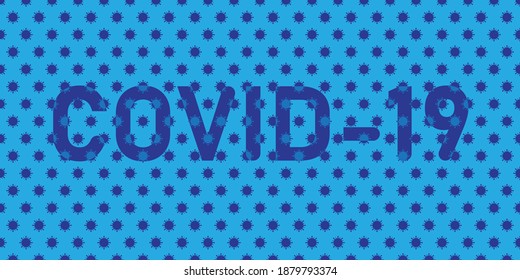 COVID-19 (Coronavirus) concept logo, COVID-19 illustration.	