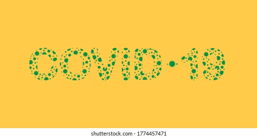 Logo del concepto Covid-19 (Coronavirus). Ilustración vectorial Covid-19. formato vector eps10.