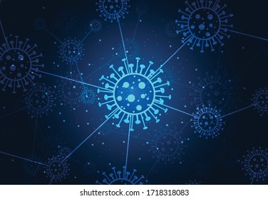 Covid-19, Coronavirus concept. Modern background of dangerous virus spreading. vector illustration